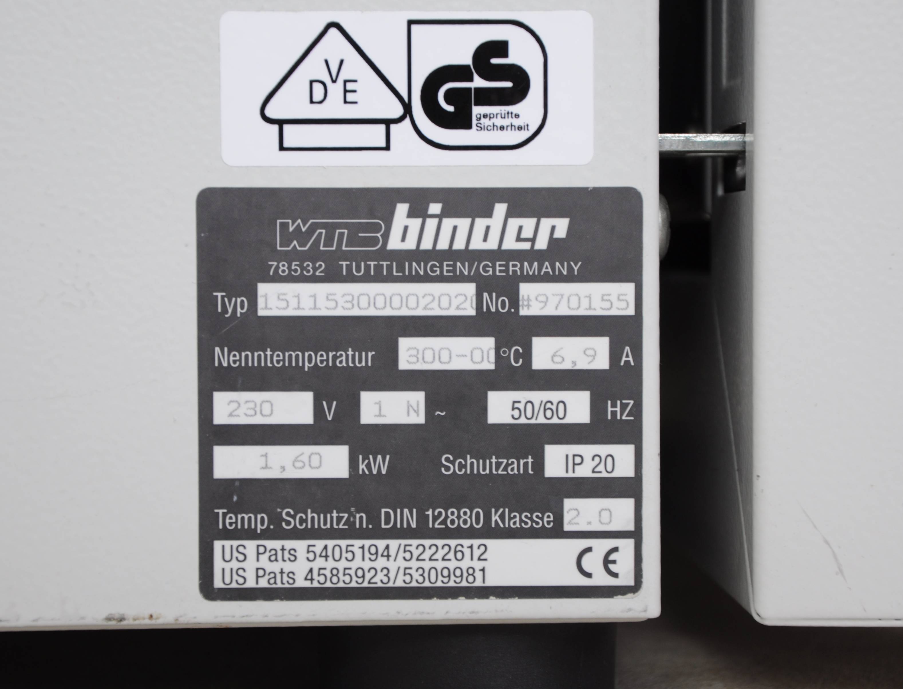 Binder oven ED115 Gemini BV